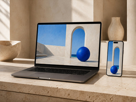 Blue Sphere — 4K Desktop & Mobile Wallpaper