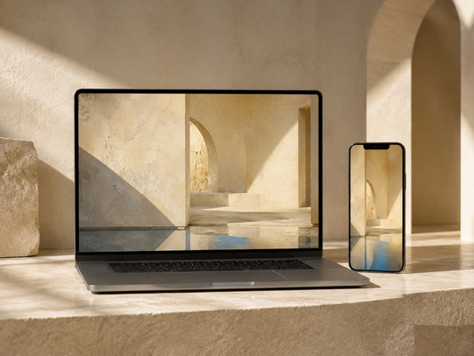 Limestone Light — 4K Desktop & Mobile Wallpaper